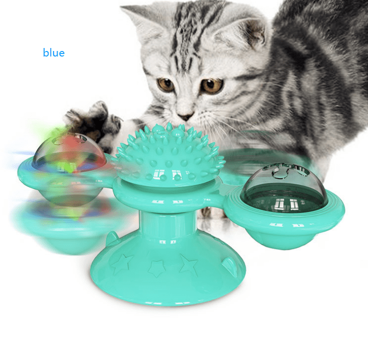 Juguete Molino Interactivo para Gatos - Amarillo