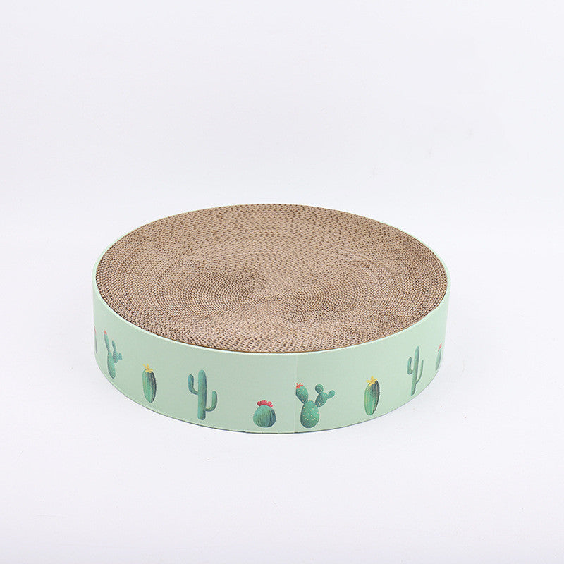 Cama Rascador Redonda para Gatos 2 en 1 - Verde