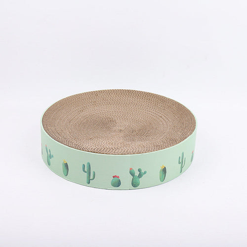 Cama Rascador Redonda para Gatos 2 en 1 - Verde