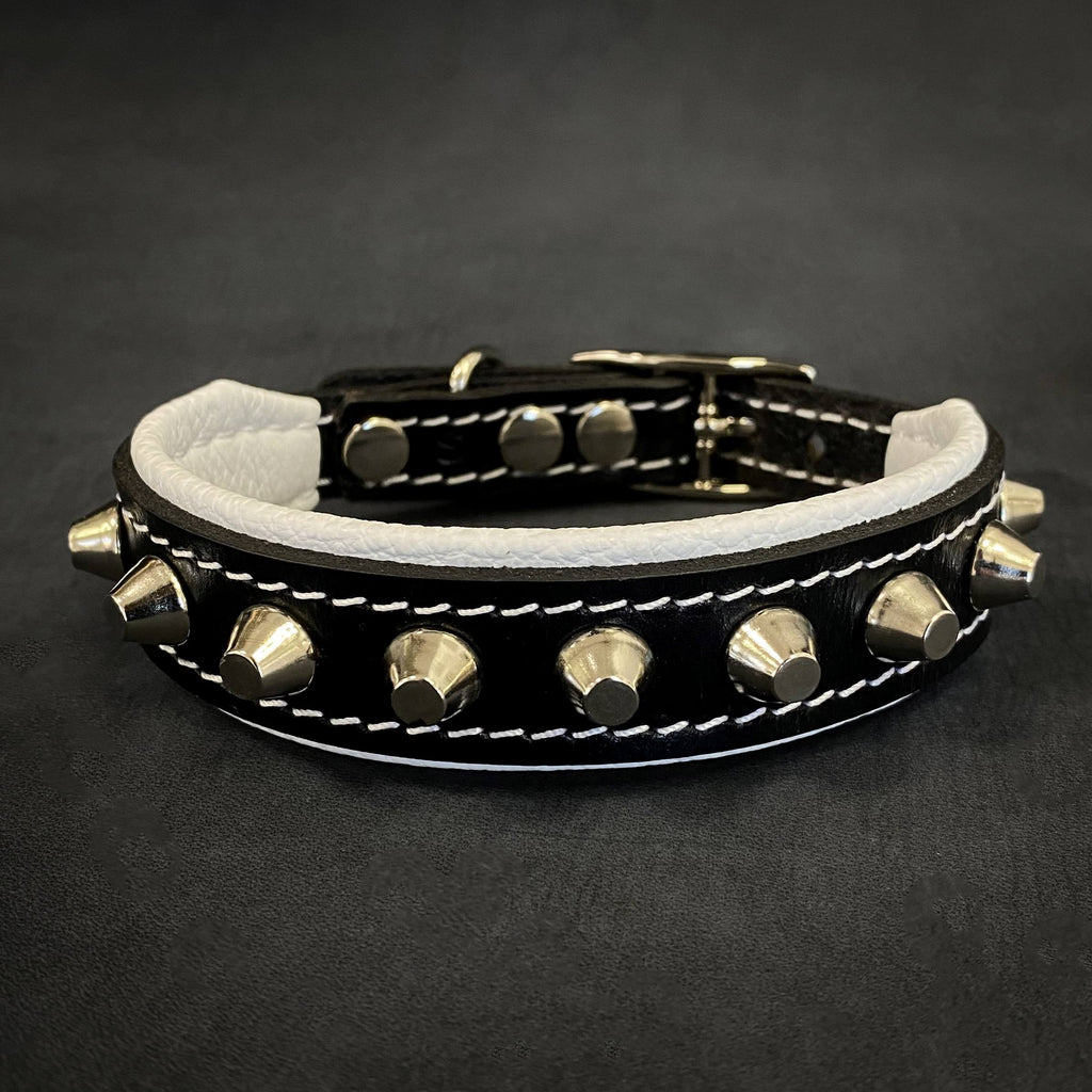 Collar Rock de Cuero para Perros Bestia - Talla M - cuello de 30 a 35 cm