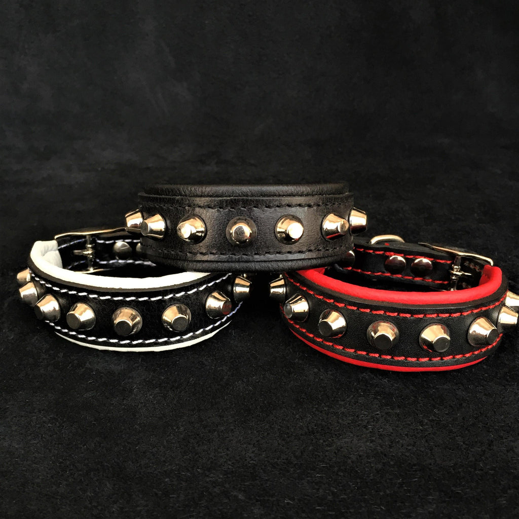 Collar Rock de Cuero para Perros Bestia - Talla XS - cuello de 20 a 25 cm