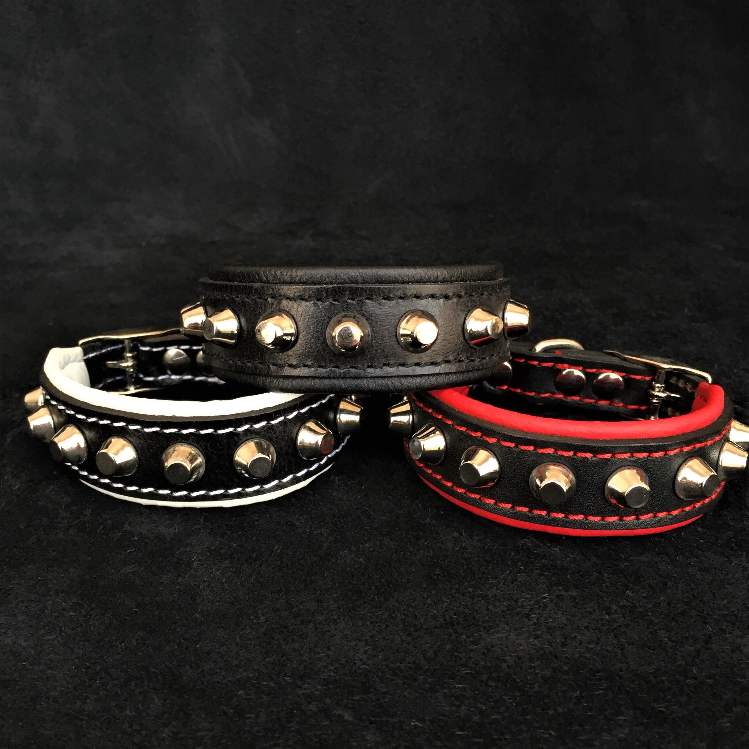 Collar Rock de Cuero para Perros Bestia - Talla XS - cuello de 20 a 25 cm